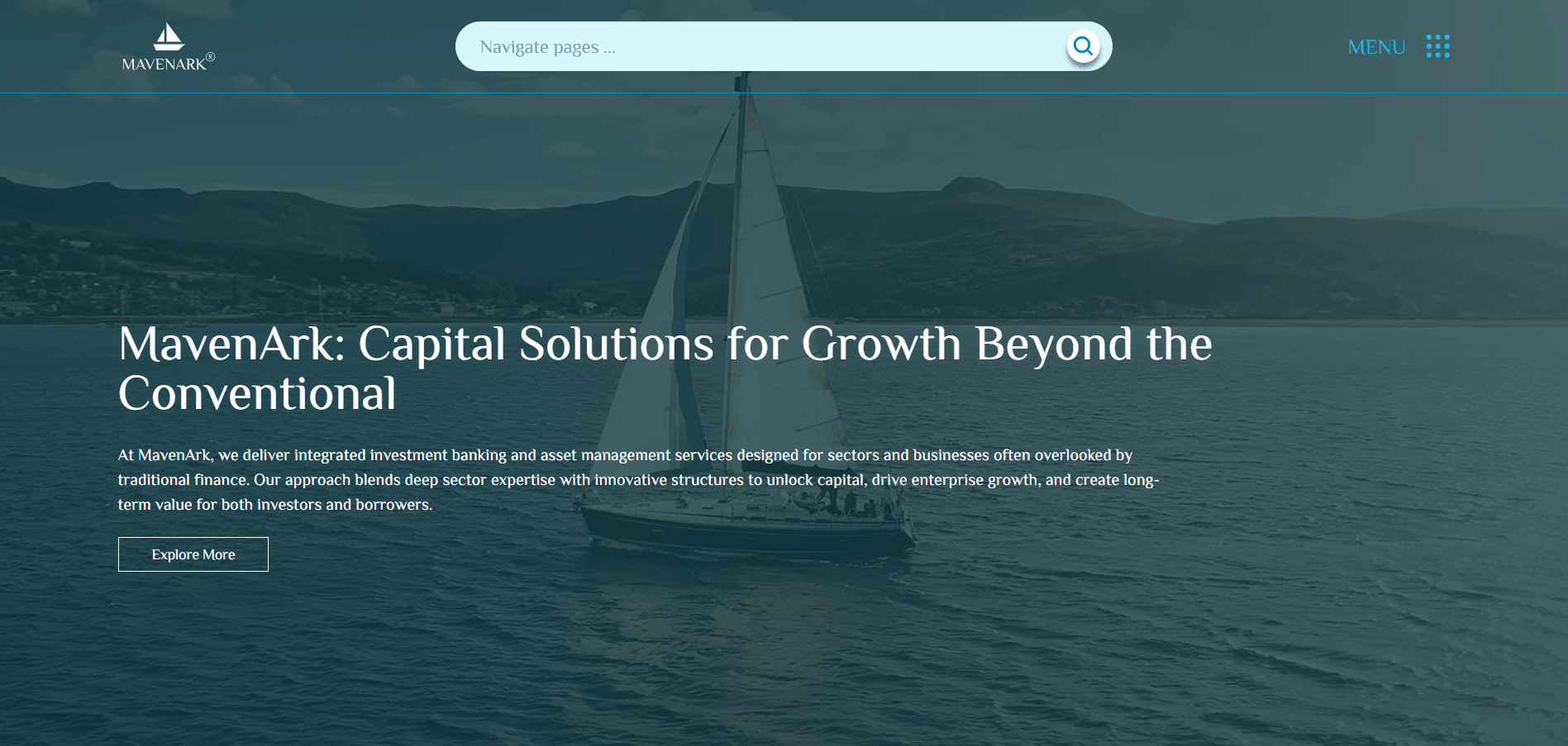 Screenshot of MavenArk - Company Website project